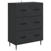 vidaXL Szafka z Szufladami Czarny 66 x 34,5 x 89,5 cm