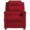 vidaXL Elektryczny fotel masujący, winna czerwień, aksamitem