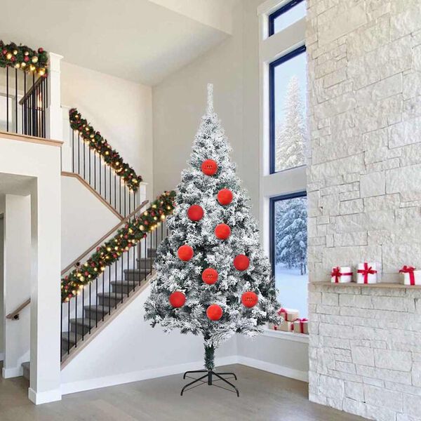 vidaXL Zestaw Bombek Choinkowych 4 pcs Czerwony Z tworzywa sztucznego