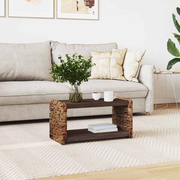 vidaXL Stolik boczny Naturalny 44.5 x 45 x 45 cm Lite drewno mahoniowe