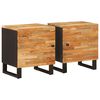 vidaXL Szafka Nocna 2 pcs Brązowy 40 x 33 x 46 cm Drewno z mango