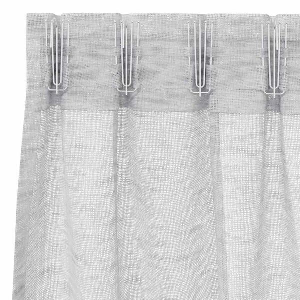 vidaXL Firany Voile 2 pcs Jasnoszary 175 x 140 cm Poliester