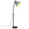 vidaXL Lampa stojąca, 25 W, postarzany niebieski, 30x30x100-150cm, E27