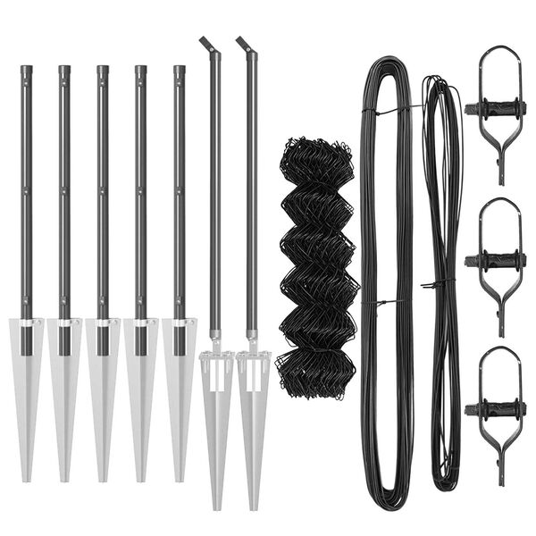 vidaXL Słupek ogrodzeniowy. Szary 10 x 0,8 m (siatka 60 x 60 mm)