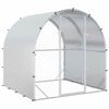 vidaXL Kurnik srebrny 200 x 200 x 200 cm Stal ocynkowana