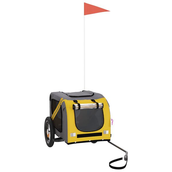 vidaXL Przyczepka rowerowa dla zwierząt, tkanina Oxford i żelazo