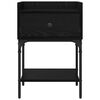 vidaXL Stolik nocny Czarny Dąb 40 x 29 x 60 cm Materiał drewnopochodny
