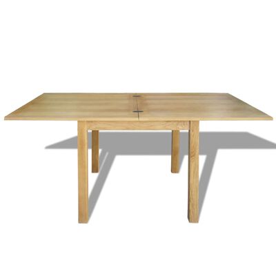 vidaXL Rozkładany stół z drewna dębowego, 170x85x75 cm
