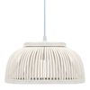 vidaXL Lampa wisząca, bambusowa, 40 W, 34x14,5 cm, p&oacute;łkolista, E27