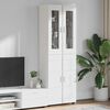 vidaXL Highboard Biały 60 x 35 x 182 cm Materiał drewnopochodny