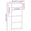 vidaXL Szafka na buty z p&oacute;łką Dąb rzemieślniczy 80 x 21 x 163,5 cm