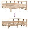 vidaXL Ł&oacute;żko z regałem, bez materaca, 140x190 cm, sosnowe