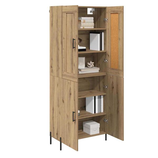 vidaXL Highboard 2 pcs Dąb rzemieślniczy Materiał drewnopochodny