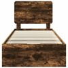 vidaXL Ramka ł&oacute;żka Dąb wędzony 75 x 190 cm Drewno inżynieryjne