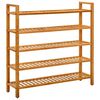 vidaXL Stojak na buty z 5 p&oacute;łkami, 100x27x100 cm, lite drewno dębowe