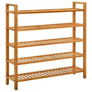 vidaXL Stojak na buty z 5 p&oacute;łkami, 100x27x100 cm, lite drewno dębowe