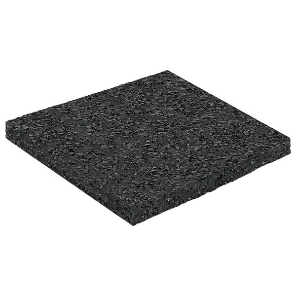 vidaXL Pad Patio z Granulatem Gumowym Czarny 9 x 9 x 0,6 cm Guma