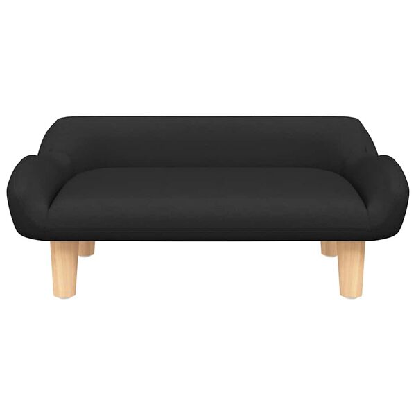 vidaXL Legowisko dla psa, czarne, 70x40x24 cm, obity tkaniną