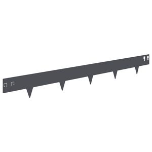 vidaXL Krawężnik do trawnika 20 szt. 100 x 12 cm Stal antracytowy