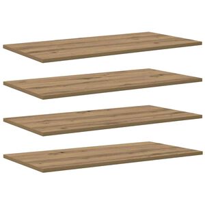 vidaXL P&oacute;łka na książki 4 pcs Brązowy 80 x 40 x 1,5 cm
