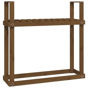 vidaXL Stojak na drewno, miodowy brąz, 110x35x108,5 cm, drewno sosnowe