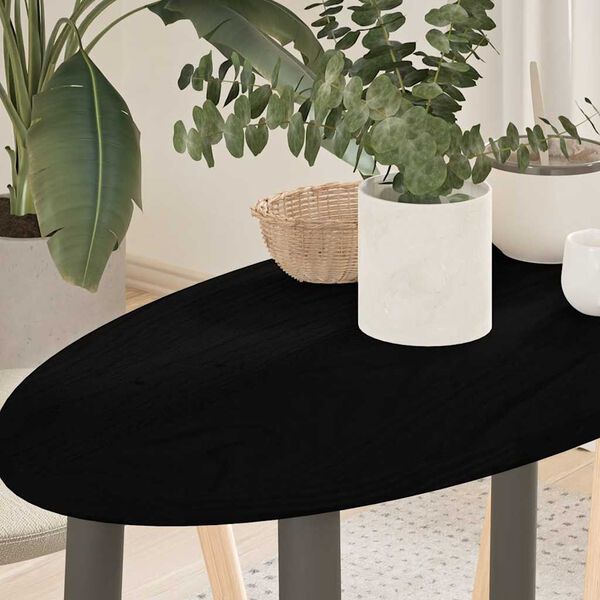 vidaXL Blat do stołu, brązowy, 80x40x2 cm, lite drewno dębowe, owalny