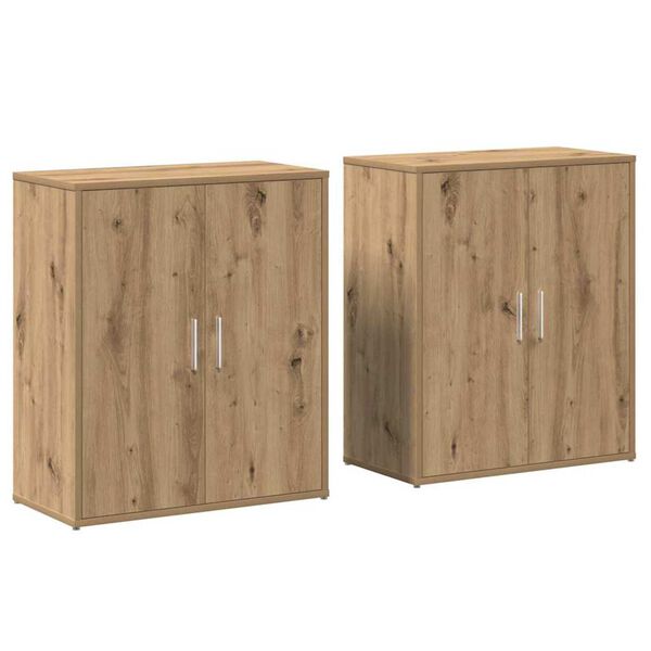 vidaXL Bufet 2 pcs Dąb rzemieślniczy 60 x 31 x 70 cm