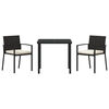 vidaXL Zestaw do jadalni w ogrodzie 7 pcs Czarny