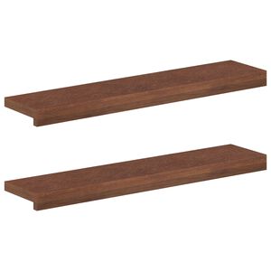 vidaXL Parapety 2 szt. Ciemny brąz 70 x 15 x 2 cm Dąb lite