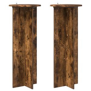 vidaXL Stojak na rośliny 2 szt. Dąb wędzony &Oslash;40 x 100 cm