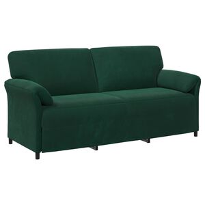 vidaXL Sofa 3-osobowa Ciemnozielony 198 x 83 x 95 cm Welur