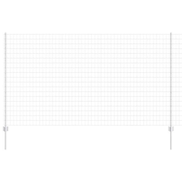 vidaXL Ogrodzenie z słupkiem Srebrny 1,4 x 10 m Stal