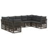 vidaXL Zestaw Sof na Ogr&oacute;d 9 pcs Szary polirattan