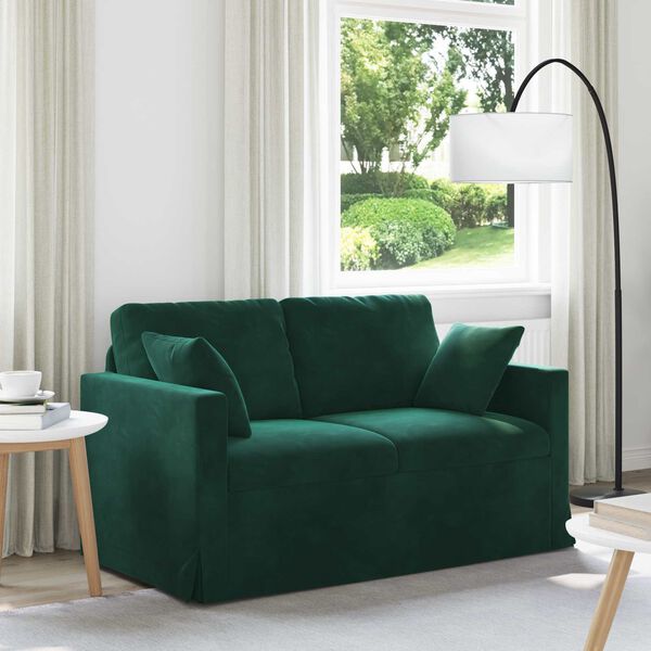 vidaXL Sofa Ciemna zieleń