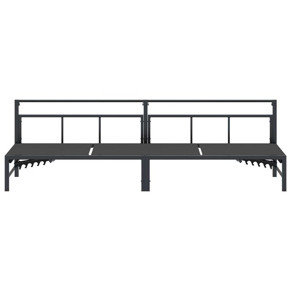 vidaXL Leżak Czarny 200 x 62 x 59,5 cm Textilene