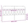 vidaXL Metalowe wezgłowie, białe, 193 cm