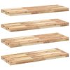 vidaXL P&oacute;łki ścienne, 4 szt., 100x30x4 cm, surowe lite drewno akacjowe