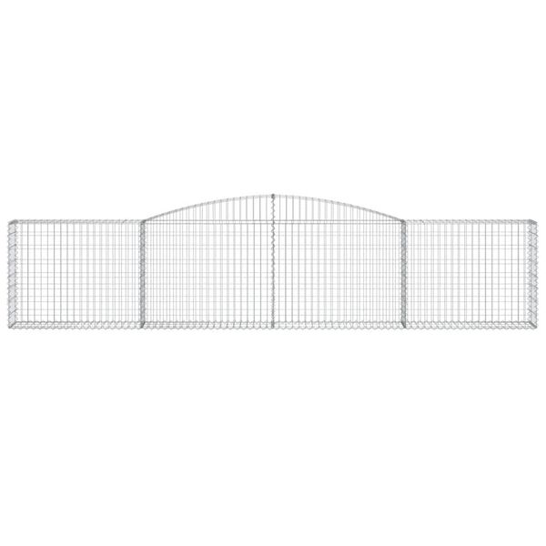 vidaXL Kosze gabionowe, 10 szt, 400x30x80/100 cm, galwanizowane żelazo