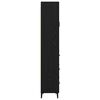 vidaXL Highboard Czarny Dąb 69,5 x 34 x 180 cm Materiał drewnopochodny