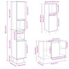 vidaXL 3-cz. zestaw mebli łazienkowych, kolor dąb sonoma