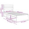 vidaXL Ramka ł&oacute;żka Czarny 100 x 200 cm Lite drewno sosnowe