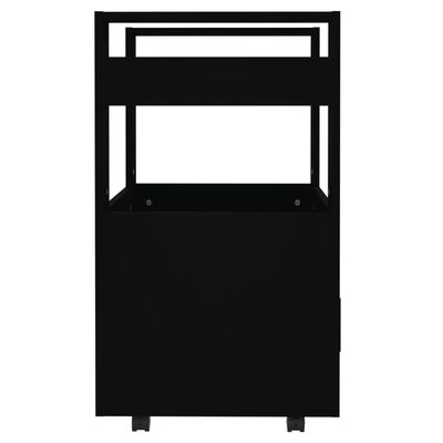 vidaXL Wózek kuchenny, czarny, 60x45x80 cm, materiał drewnopochodny