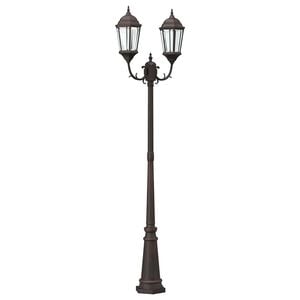vidaXL Lampa ogrodowa kolor bronzu 68 x 20 x 235 cm Aluminium i szkło