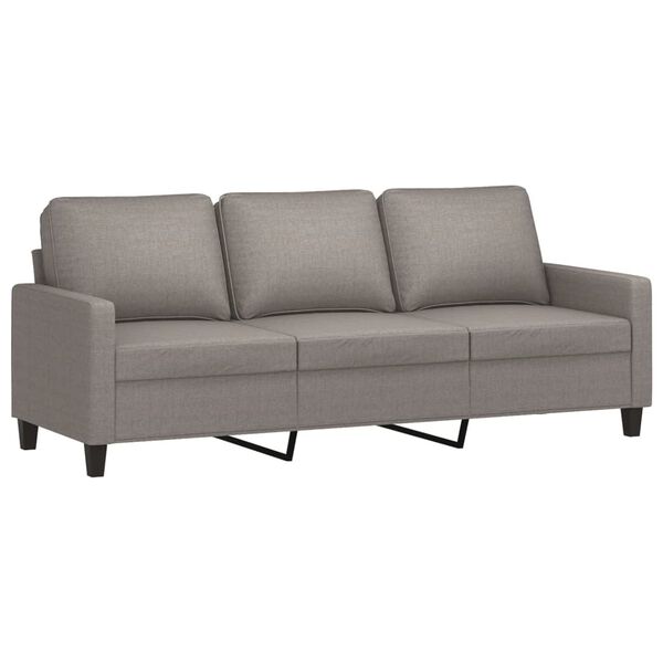 vidaXL 3-osobowa sofa z podn&oacute;żkiem, taupe, 180 cm, tkaniną