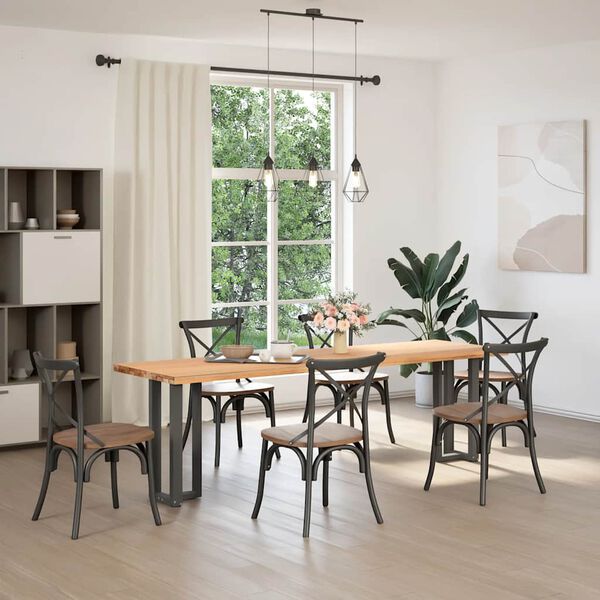 vidaXL Nogi do stołu konsolowego w kształcie litery T 2 szt. Antracyt 38x25x(72-73) cm Stal