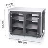 Campart Travel Szafka do kuchni kempingowej Madrid szara, 102x47x82 cm
