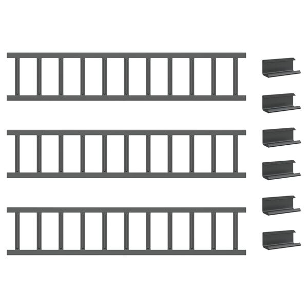 vidaXL Str&oacute;ż śniegu na dachu Antracyt 300 x 2,5 x 20 cm Stal