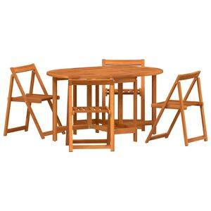 vidaXL St&oacute;ł Ogrodowy 5 pcs Brązowy Lite Drewno Akacji