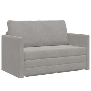 vidaXL Sofa Bed Jasnoszary 124 x 71 x 78 cm Aksamit
