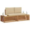 vidaXL Zestaw sof na zewnątrz z poduszką 2 Sztuka Naturalny i Beżowy